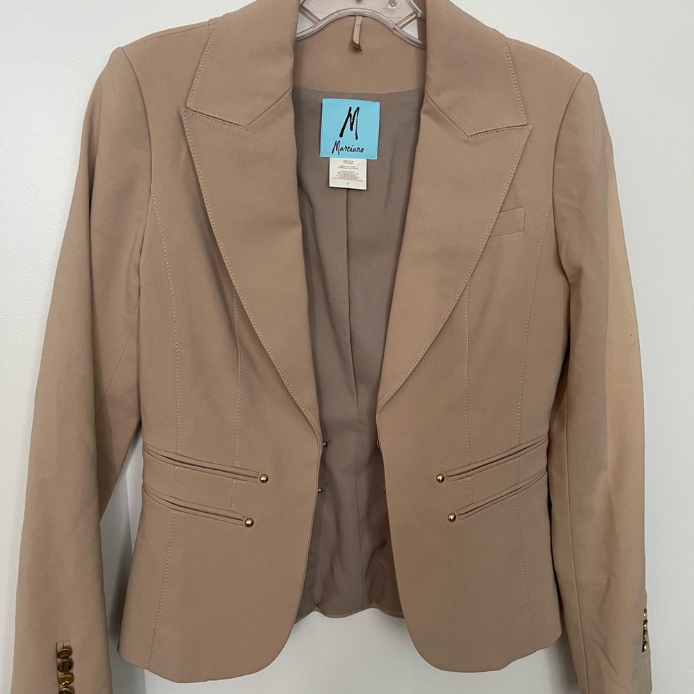 Marciano Tan Blazer Classic Suit Jacket